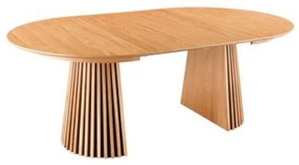 riess-ambiente Esstisch VALHALLA WOOD 120-160-200cm natur · Küchentisch aus Eichen-Massivholz (Einzelartikel, 1-St), mit stabilem Säulenfuß & Einlegeplatten · rund oder oval · 8 Personen Bild 6