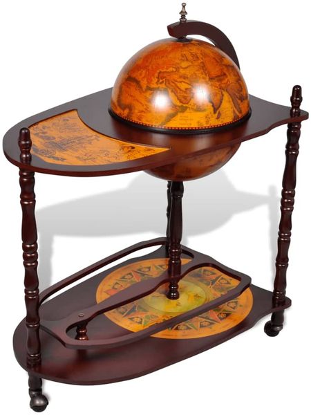 vidaXL Globus-Bartisch Eukalyptusholz Freistehend 240699