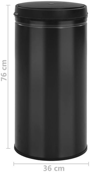 vidaXL Automatischer Sensor-Mülleimer 70 L Kohlenstoffstahl Schwarz 322702 Bild 7