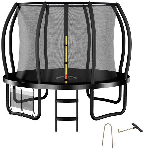 Zelsius Gartentrampolin Trampolin Schwarz Ø 305 cm für den Outdoor-Bereich