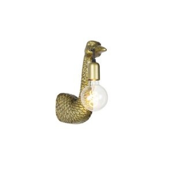Qazqa Wandleuchte Wl-animal, ohne Leuchtmittel, E27, Gold/Messing, Landhaus, Aluminium, 1-flammig Bild 6