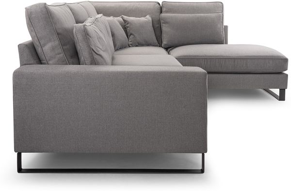 AX LIVING Ecksofa grau Castellio 314 cm – Wohnlandschaft L Form R Bild 5