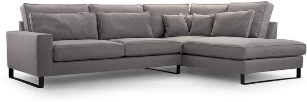 AX LIVING Ecksofa grau Castellio 314 cm – Wohnlandschaft L Form R Bild 3