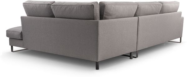 AX LIVING Ecksofa grau Castellio 314 cm – Wohnlandschaft L Form R Bild 6