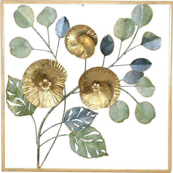 Florales Metallbild "Rudolf" 50x50 cm