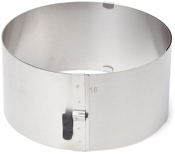 Patisse Patisse verstellbarer hoher Tortenring aus Edelstahl mit Schloss 17-30cm P02457