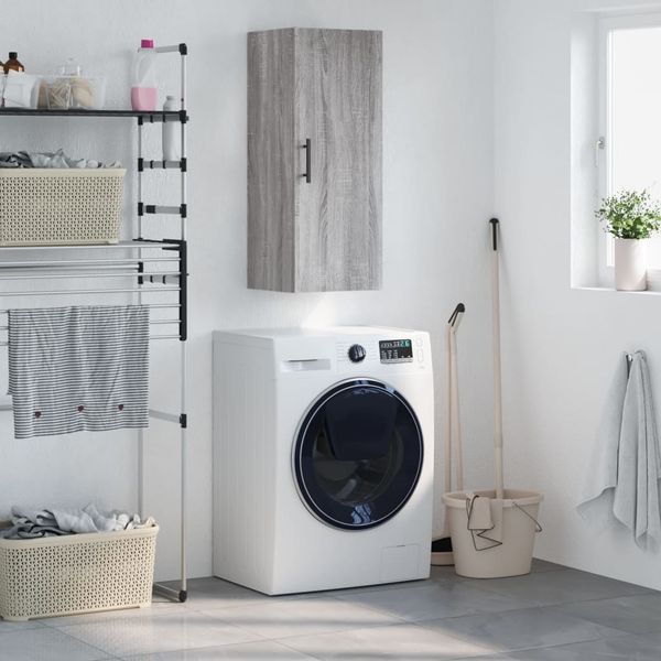 vidaXL Wandschrank Grau Sonoma 34,5x34x90 cm 828882