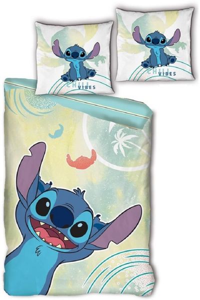 Lilo & Stitch Bettwäsche-Set – 1x Deckenbezug 140x200 & 1x Kissenbezug 65x65 cm für Kinder