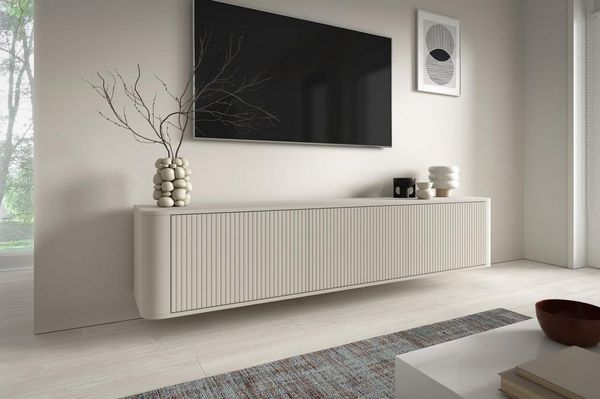 Compleo TV-Schrank modern und Japandi Design, Lowboard 200 cm breit MADE IN EU, TOPSELLER