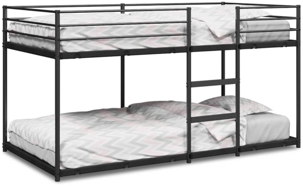 vidaXL Etagenbett ohne Matratze Schwarz 90x190 cm Stahl 4019876