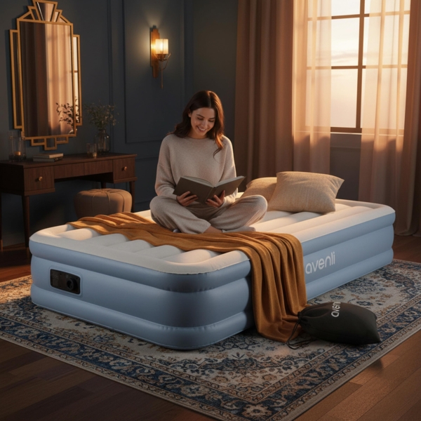 Avenli selbstaufblasende Luftmatratze / Luftbett 191 x 99 x 33 cm mit eingebauter Pumpe Bild 7