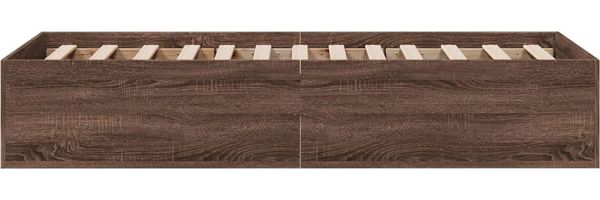 vidaXL Bettgestell ohne Matratze Braun Eiche 75x190 cm Holzwerkstoff 841992 Bild 5