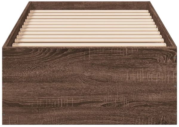 vidaXL Bettgestell ohne Matratze Braun Eiche 75x190 cm Holzwerkstoff 841992 Bild 4