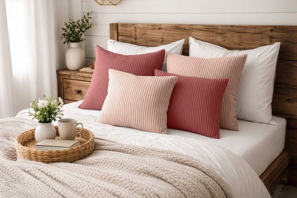Amilian Dekokissen 4er Set mit Füllung - Sofakissen Set - 2 x 45 x 45 cm + 2 x 35 x 45 cm, (4 Stück) Zierkissen - Kuschelkissen - Couchkissen mit Kissenfüllung