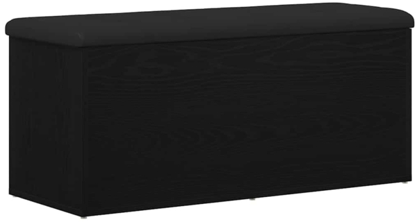 vidaXL Sitzbank mit Stauraum Schwarz Eichen-Optik 102 x 42 x 45 cm 862985