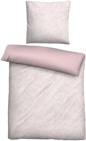 biberna Tencel Bettwäsche 0474495 STRUDEL, rose, 1x 135x200 cm + 1x 80x80 cm