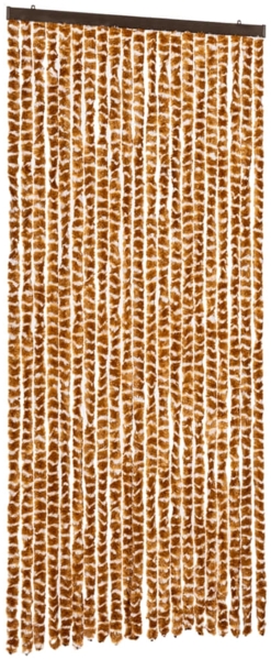 vidaXL Insektenschutz-Vorhang Ocker und Weiß 90x220 cm Chenille 325458