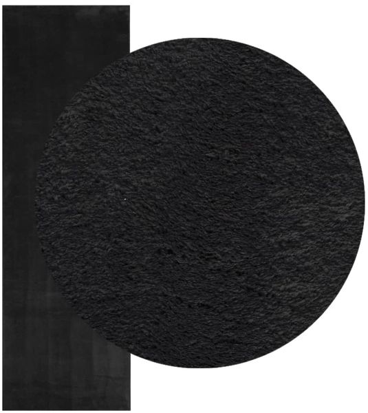 vidaXL Teppich HUARTE Kurzflor Weich und Waschbar Schwarz 80x250 cm 375111 Bild 3