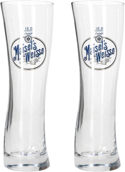 Van Well 2x Maisels Weisse Weizenbiergläser 0,5L geeicht Hefe Weißbierglas Beer