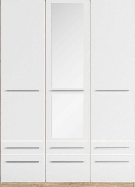 priess Kleiderschrank Schrank Garderobe Wäscheschrank Barcelona in 5 Breiten viel Stauraum, geräumige Schubkästen, mit Spiegel, MADE IN GERMANY