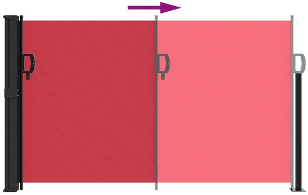 vidaXL Seitenmarkise Ausziehbar Rot 120x600 cm 4004492 Bild 5
