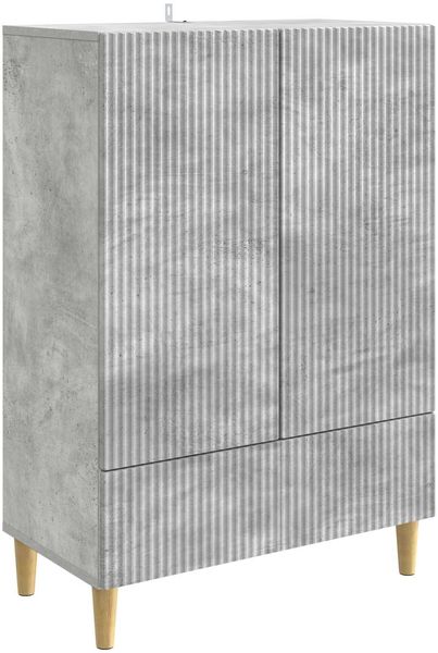 vidaXL Sideboard Betongrau 66 x 34,5 x 95 cm Holzwerkstoff 894668