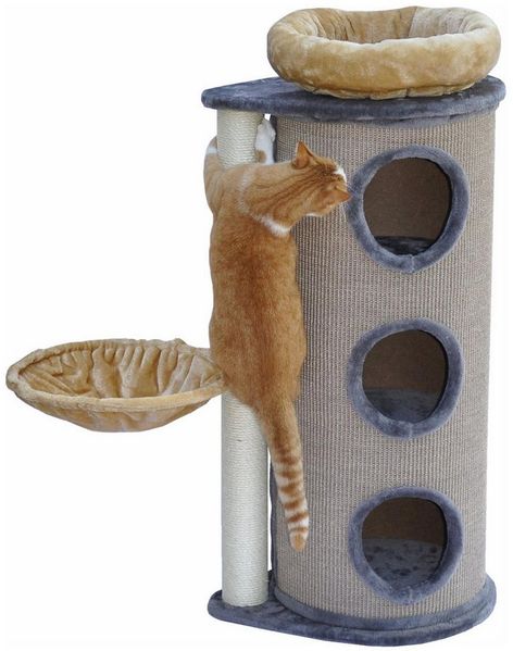 nanook Kratzbaum Kratztonne grau beige