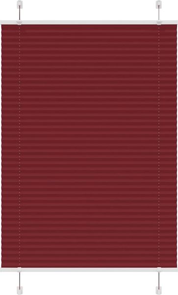 vidaXL Plissee Bordeauxrot 100x100 cm Stoffbreite 99,4 cm Polyester 4015228