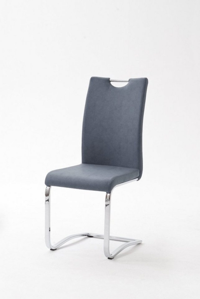 Freischwinger >TIRANA< 2er-Set in graublau - 43x100x57cm (BxHxT)