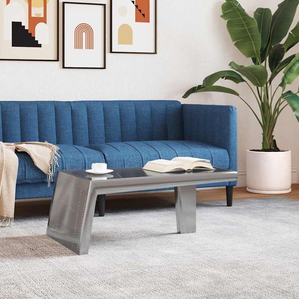 vidaXL Aviator Couchtisch Aluminium Vintage Flugzeug Stil 246362