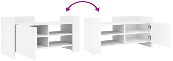 vidaXL TV-Schrank Weiß 80x35x40 cm Holzwerkstoff 848367 Bild 7