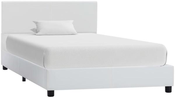 vidaXL Bettgestell Weiß Kunstleder 90x200 cm [284762]