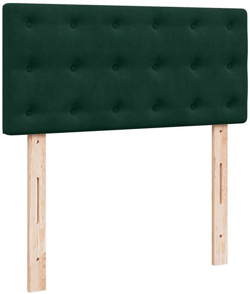 vidaXL Boxspringbett mit Matratze Dunkelgrün 90x200 cm Samt 3289941 Bild 12