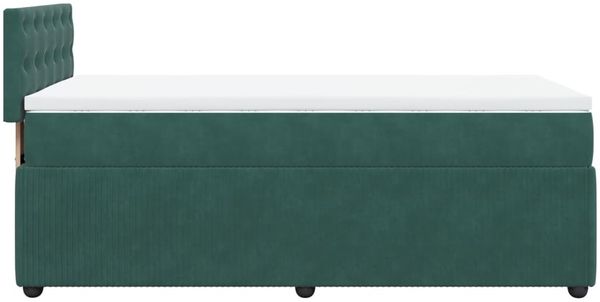 vidaXL Boxspringbett mit Matratze Dunkelgrün 90x200 cm Samt 3289941 Bild 7