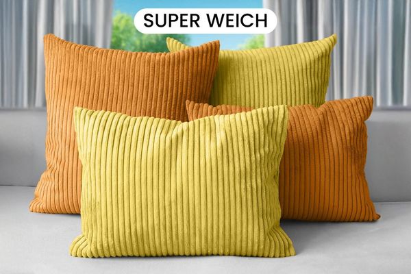 Amilian Dekokissen Sofakissen 4er Set 2x 40x40 cm + 2x 35x45 cm, (4 Stück) Kuschelkissen - Couchkissen mit Kissenfüllung - Zierkissen
