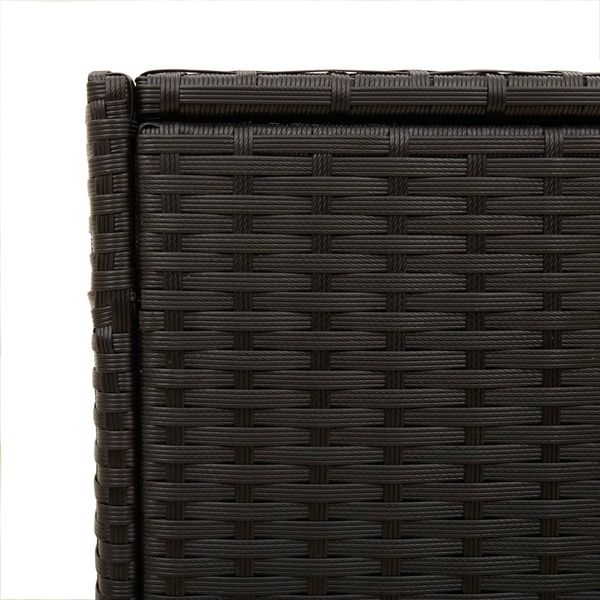 vidaXL Gartentruhe Schwarz 283L Poly Rattan 365312 Bild 9