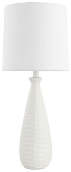 HOME DELUXE Große Tischlampe mit Stoffschirm MELVA - Weiß Bild 2