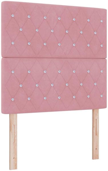 vidaXL Boxspringbett mit Kopfteil Rosa 120 x 200 cm Samt 3344866 Bild 6