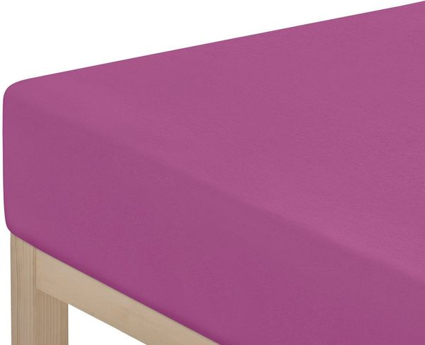 OTTO home Spannbettlaken Topper Basic, in Gr. 90x200, 140x200 oder 180x200 cm, Microfaser-Jersey, Gummizug: rundum, (1 Stück), Baumwolle, Matratzen bis 8 cm Höhe, Bettlaken, Spannbetttuch, Laken