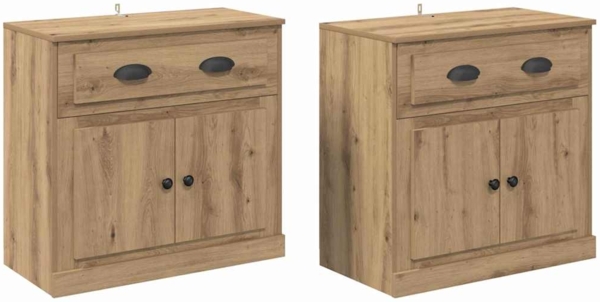 vidaXL Sideboards 2 pcs Artisan-Eiche 70 x 35,5 x 67,5 cm 3402660