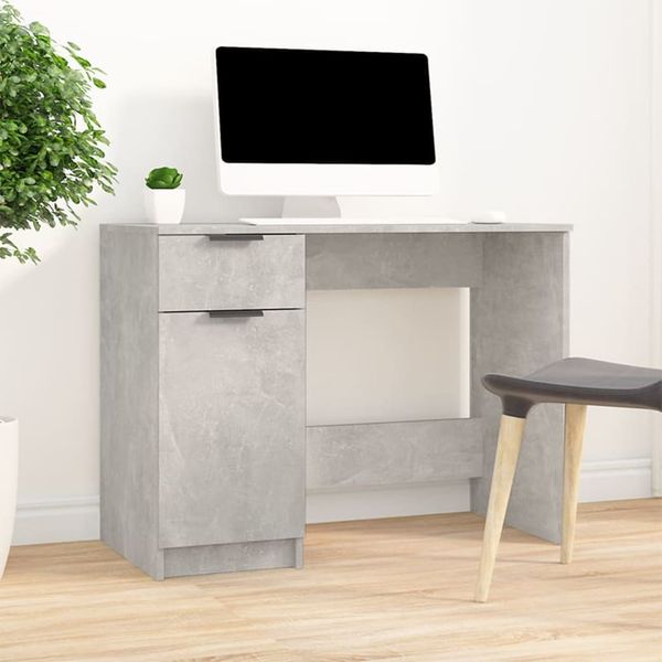 vidaXL Schreibtisch Betongrau 100x50x75 cm Holzwerkstoff 811497