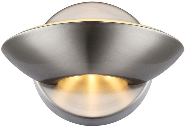 Wandleuchte, Up Down, 2 Flammig, Nickel matt, H 15,5cm