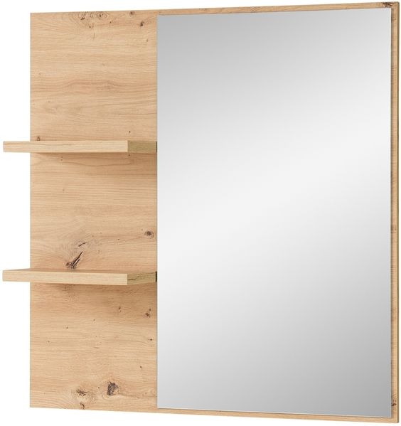 Garderobenspiegel >Bari< in Artisan Eiche Dekor, Spannplatte - 78x80x17cm (BxHxT)