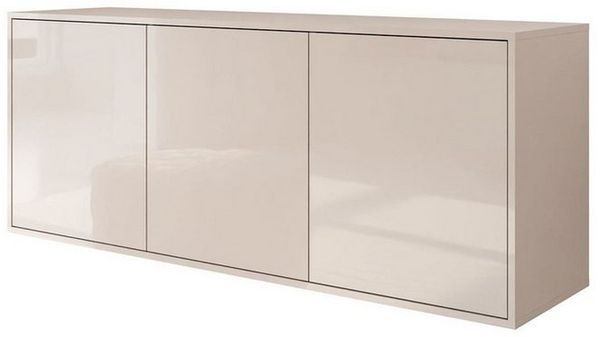 Lookway Kommode wandhängend SANAYI Kaschmir mit Hochglanzfronten