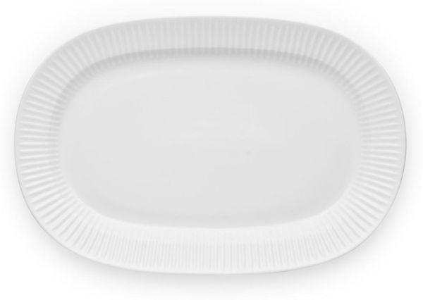 Eva Solo Legio Nova Servierplatte, Servierteller, Servieren, Tisch, Küche, Kochen, Porzellan, Weiß, 37x25 cm, 887291