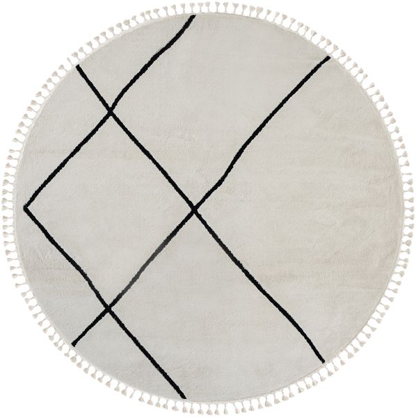 Teppich ORIENTAL-String rund weiss diverse Größen
