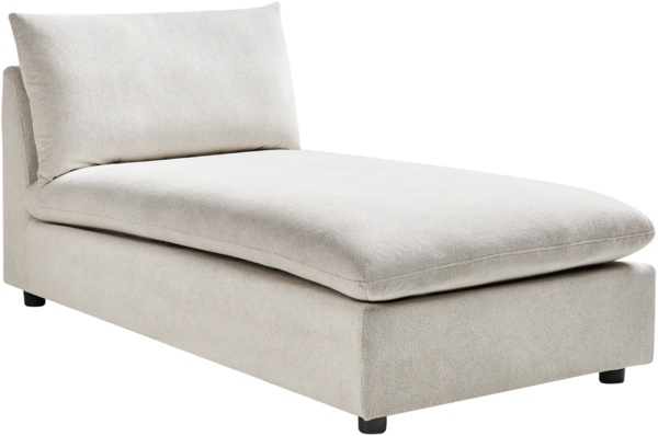 Chaiselongue Stoff cremeweiß VIZILLE