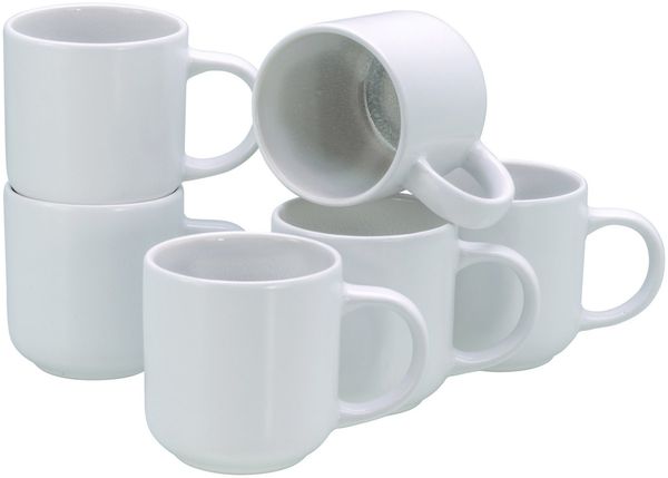 OTTO home Becher modernes 6-teiliges Kaffeebecher-Set Lykk, 6-tlg, Steinzeug, hohe Haltbarkeit, spülmaschinen- & mikrowellengeeignet, Reaktivglasur