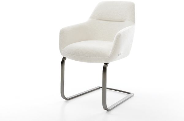 Freischwinger Pejo-Flex Bouclé Soft Beige Freischwinger flach Graphit Taschenfederkern