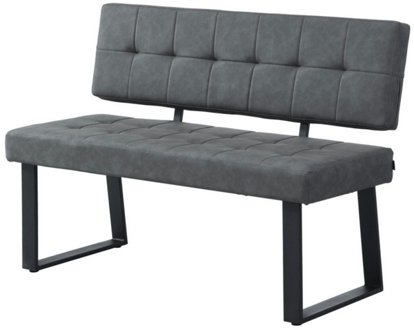 B&D home Essbank SIGFRID (1-St), gepolstert, Metallgestell, mit/ohne Rückenlehne, in 100/120/140/160cm